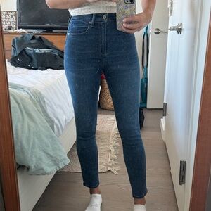 Abercrombie Denim Jeans Super Skinny High Rise Ankle - Dark Wash - 26/2R